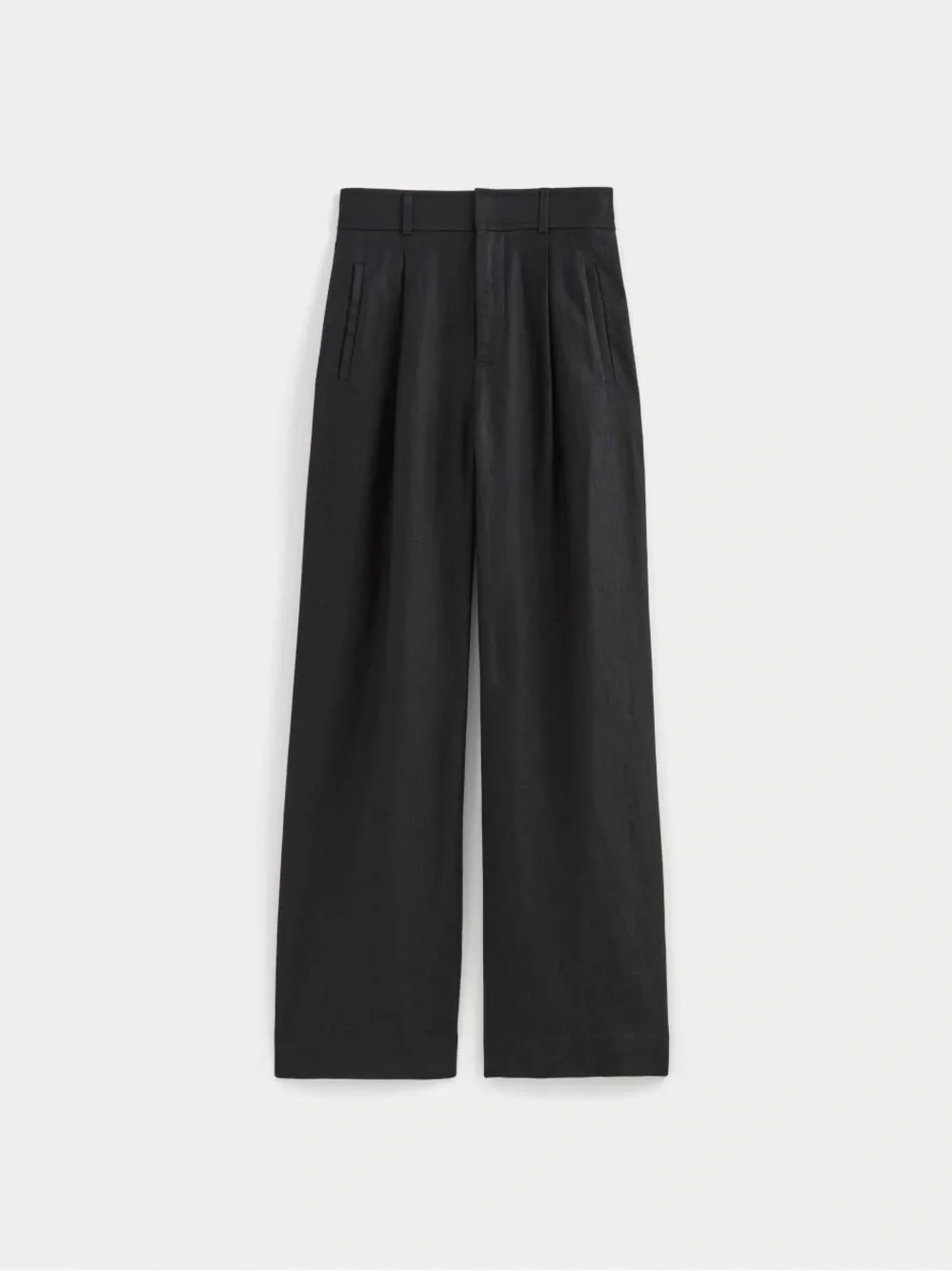 Everlane The Linen Way-High Drape Pant Black Wide Leg Classic Trousers Sz 6 NWT